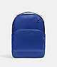 COACH®,GRAHAM BACKPACK,Leather,X-Large,Gunmetal/Sport Blue,Front View