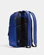 COACH®,GRAHAM BACKPACK,Leather,X-Large,Gunmetal/Sport Blue,Angle View