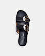 COACH®,PIPER SANDAL,Leather,Black,Inside View,Top View