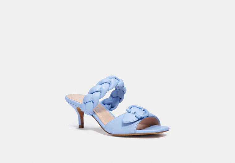 COACH®,MOLLIE SANDAL,Leather,Periwinkle,Front View