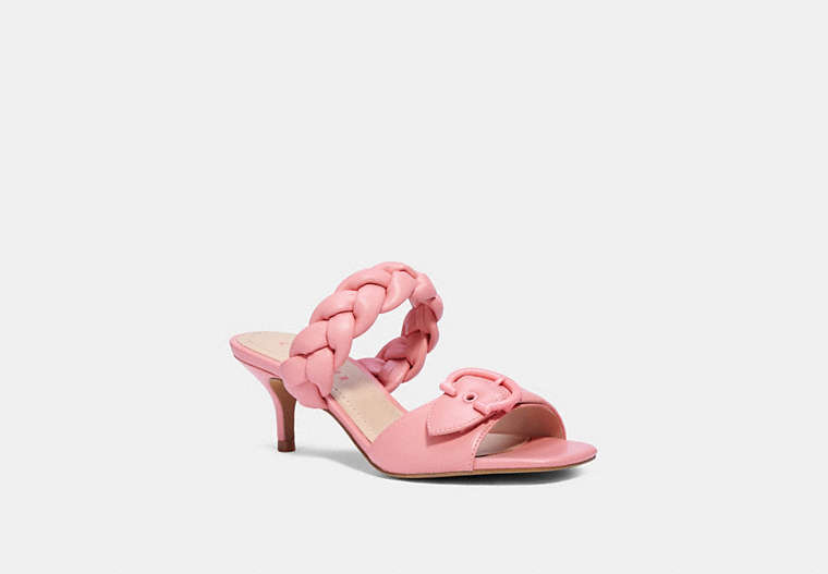 COACH®,MOLLIE SANDAL,Leather,Taffy,Front View