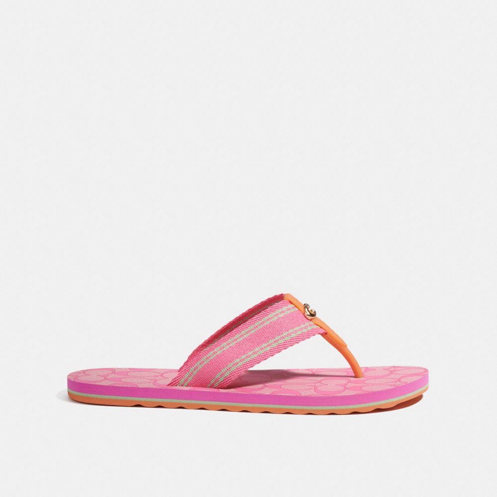 COACH®,ZOE FLIP FLOP,Petunia,Angle View