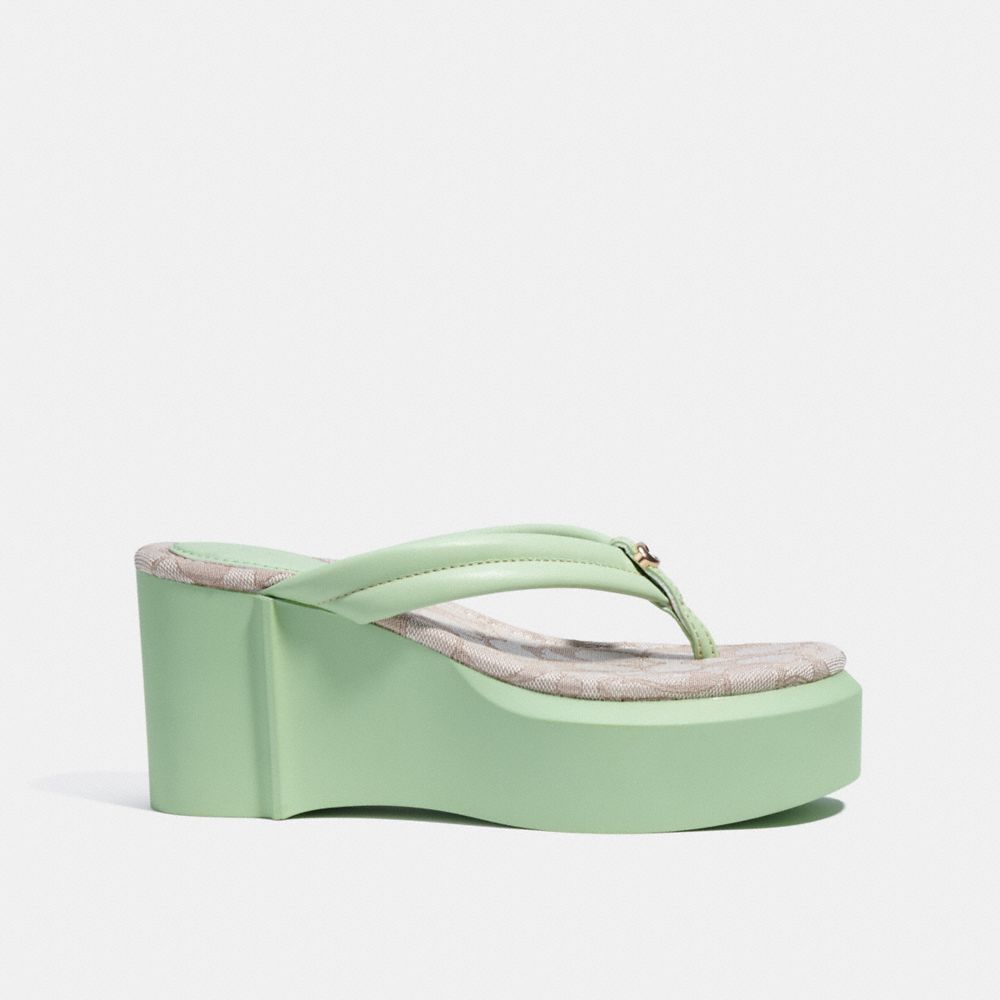 Coach wedge thong discount sandals