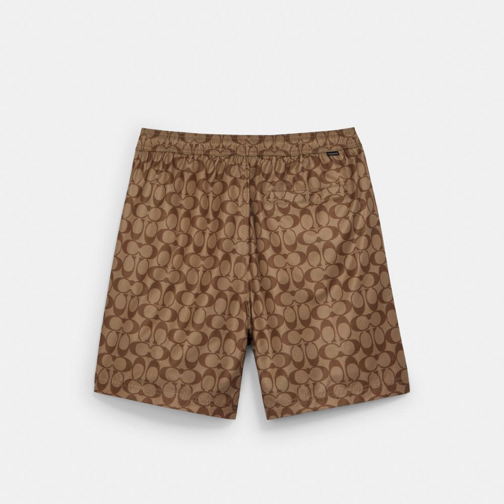 Yes I Am Brown Polyester Monogram Swim Trunks