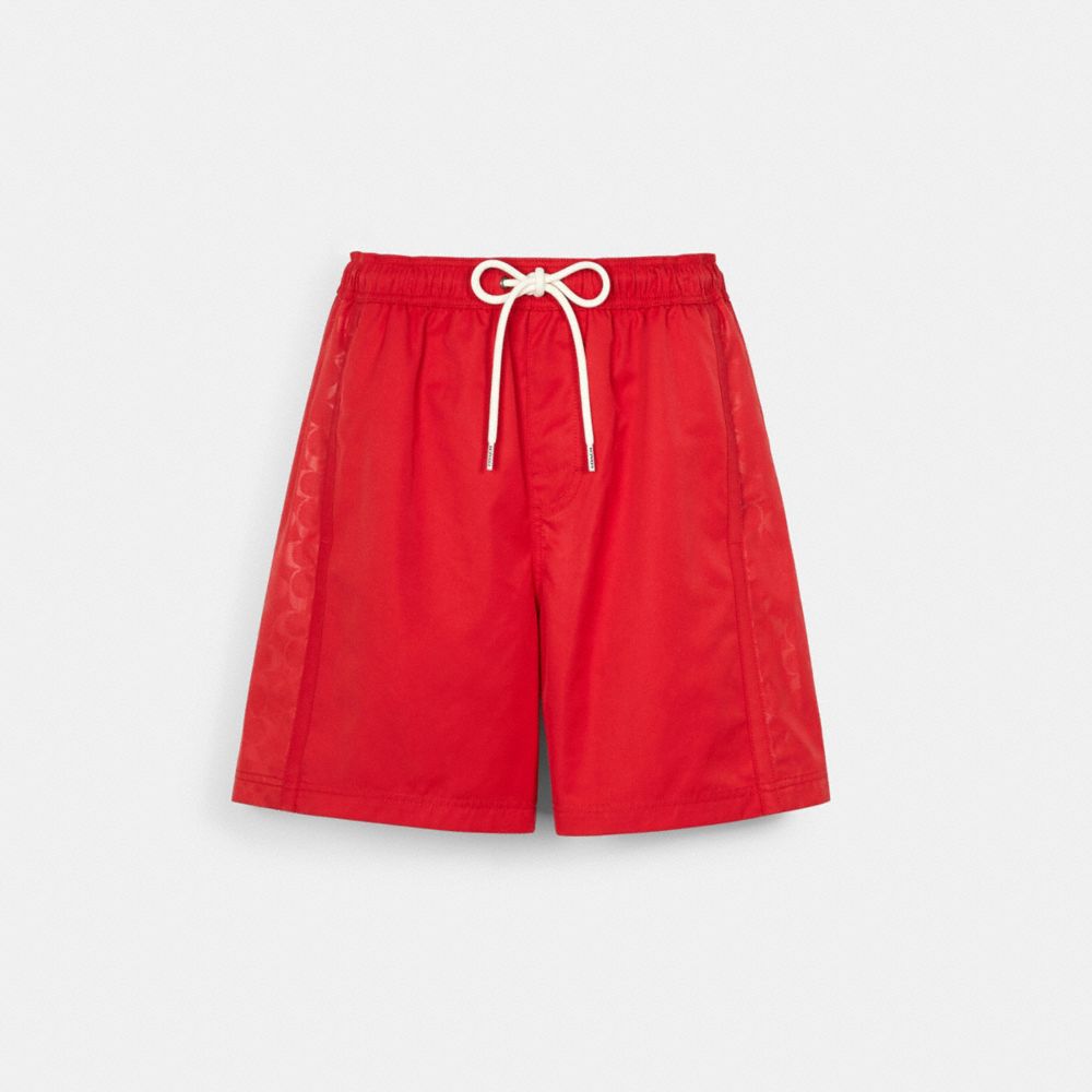 Paneled Signature Swim Trunks