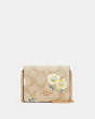 Mini Wallet In Signature Canvas With Daisy Print
