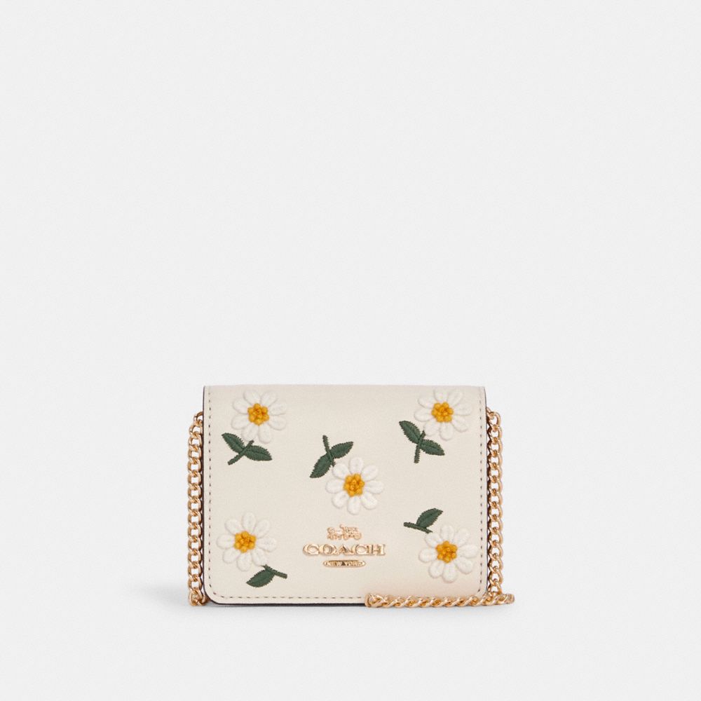 COACH® Outlet | Mini Wallet With Daisy Embroidery