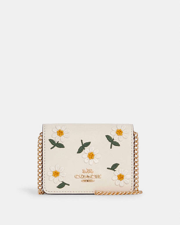 COACH® Outlet | Mini Wallet With Daisy Embroidery