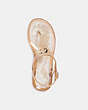 COACH®,NATALEE JELLY SANDAL,Rubber,Dark Gold,Inside View,Top View