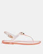 COACH®,NATALEE JELLY SANDAL,Rubber,Rose Gold,Angle View