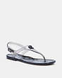 COACH®,NATALEE JELLY SANDAL,Rubber,Black,Front View