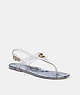 COACH®,NATALEE JELLY SANDAL,Rubber,Silver,Front View