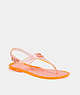 COACH®,NATALEE JELLY SANDAL,Rubber,Tangerine,Front View