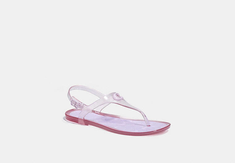 COACH®,NATALEE JELLY SANDAL,Rubber,Violet,Front View