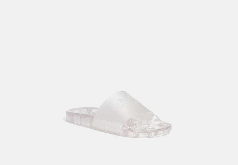 COACH®,ULYSSA SLIDE,Rubber,Clear,Front View