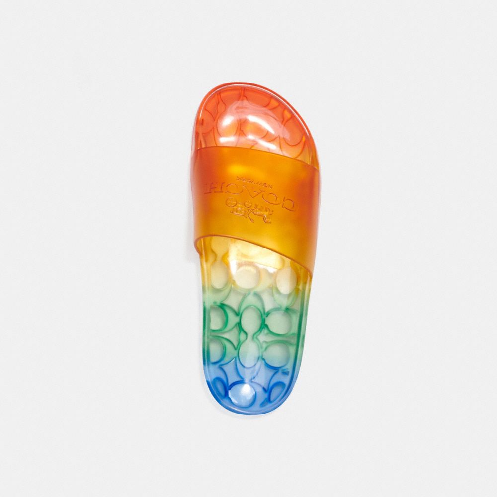 COACH®,Ulyssa Slide,Rubber,Slides,Pool,,Inside View,Top View