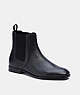 COACH®,GRAHAM CHELSEA BOOT,Pebbled Leather,Black,Front View