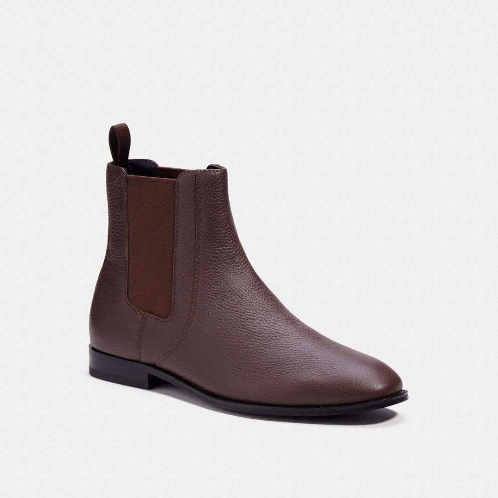 COACH®,GRAHAM CHELSEA BOOT,Mahogany Brown,Front View