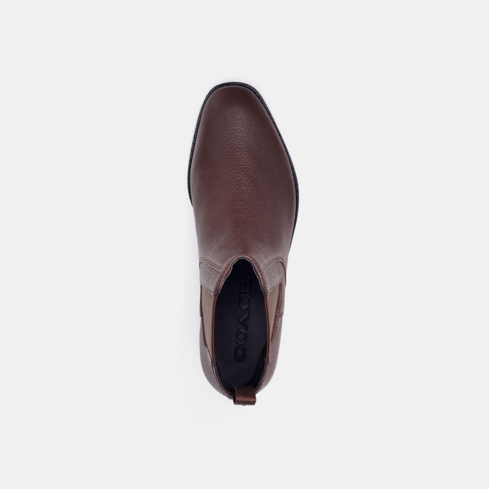COACH®,GRAHAM CHELSEA BOOT,Mahogany Brown,Inside View,Top View