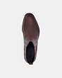 COACH®,GRAHAM CHELSEA BOOT,Pebbled Leather,Mahogany Brown,Inside View,Top View