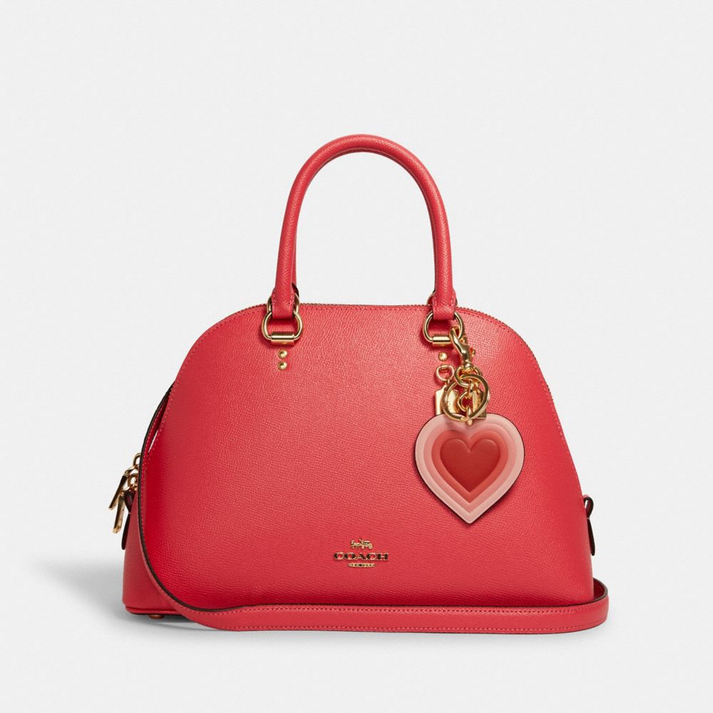 70's Heart Burst Bag Charm In Signature Canvas