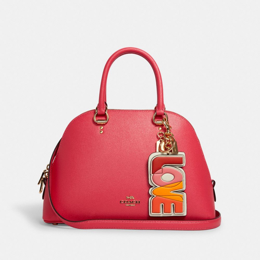 Coach Outlet Mini Katy Satchel Bag Charm in Red