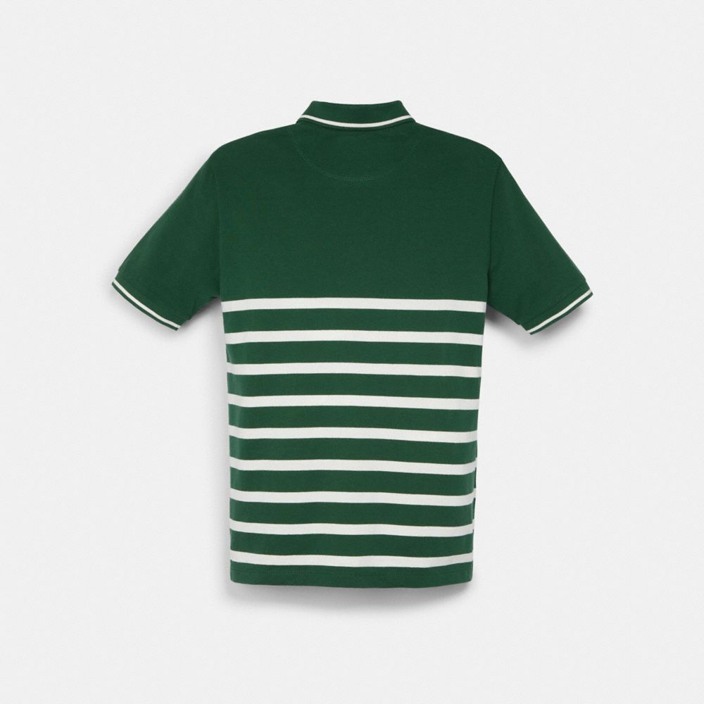 Striped Pique Polo