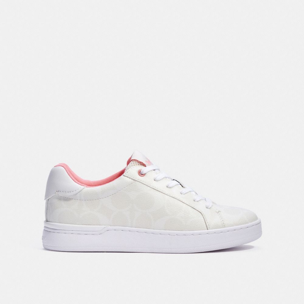 COACH®,CLIP LOW TOP SNEAKER,n/a,Optic White,Angle View