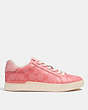 COACH®,CLIP LOW TOP SNEAKER,n/a,Pink Lemonade,Angle View