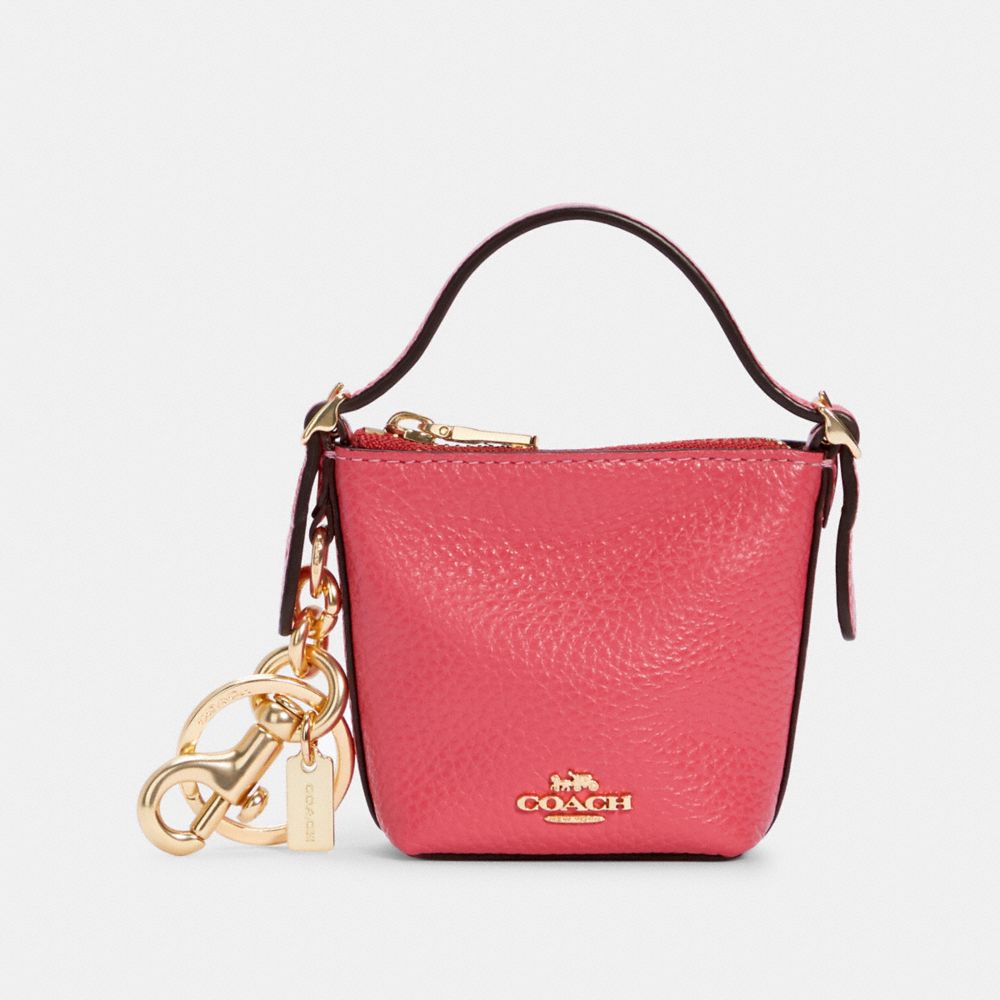 COACH®  Mini Val Duffle Bag Charm In Signature Chambray