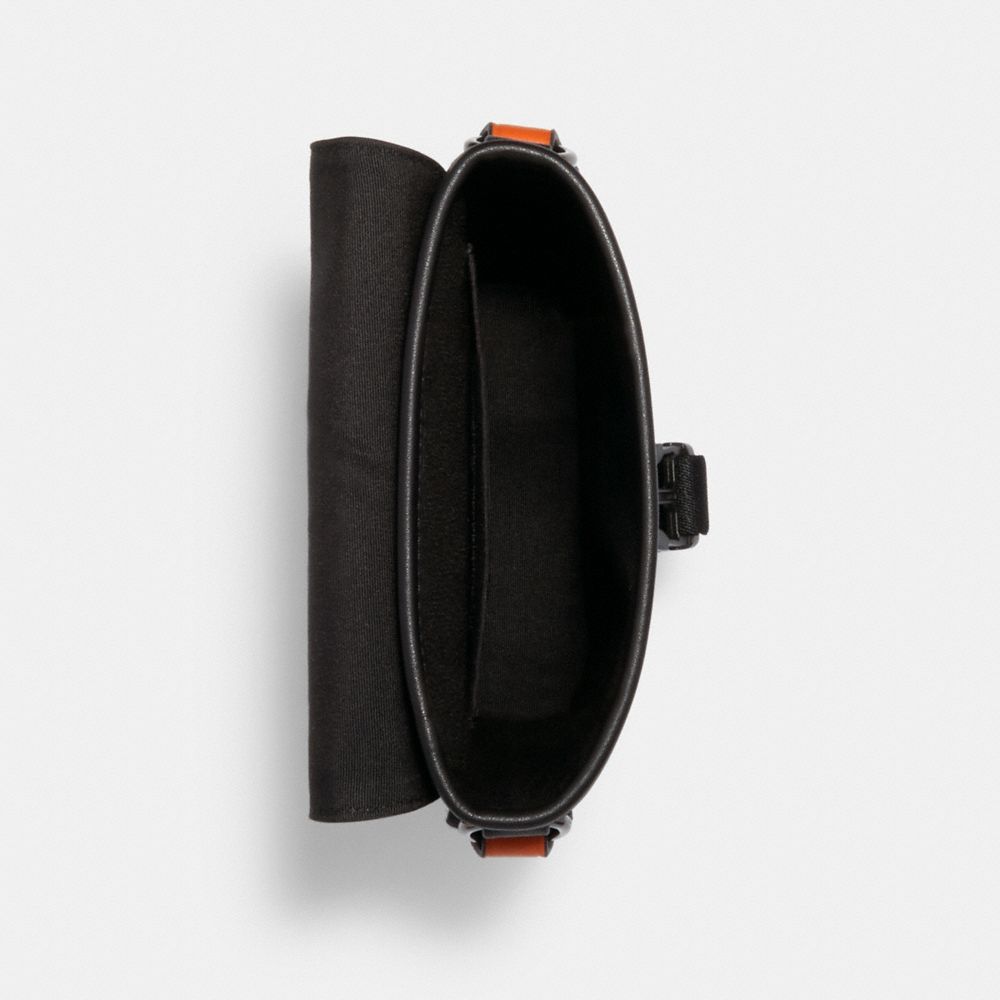 Track Small Flap Crossbody In Colorblock Signature Canvas