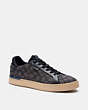 COACH®,LOWLINE LOW TOP SNEAKER,Signature Jacquard,Charcoal,Front View
