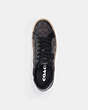 COACH®,LOWLINE LOW TOP SNEAKER,Signature Jacquard,Charcoal,Inside View,Top View