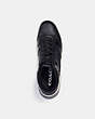 COACH®,CITYSOLE HIGH TOP SNEAKER IN SIGNATURE CANVAS,Signature Coated Canvas/Leather,CHARCOAL BLACK,Inside View,Top View