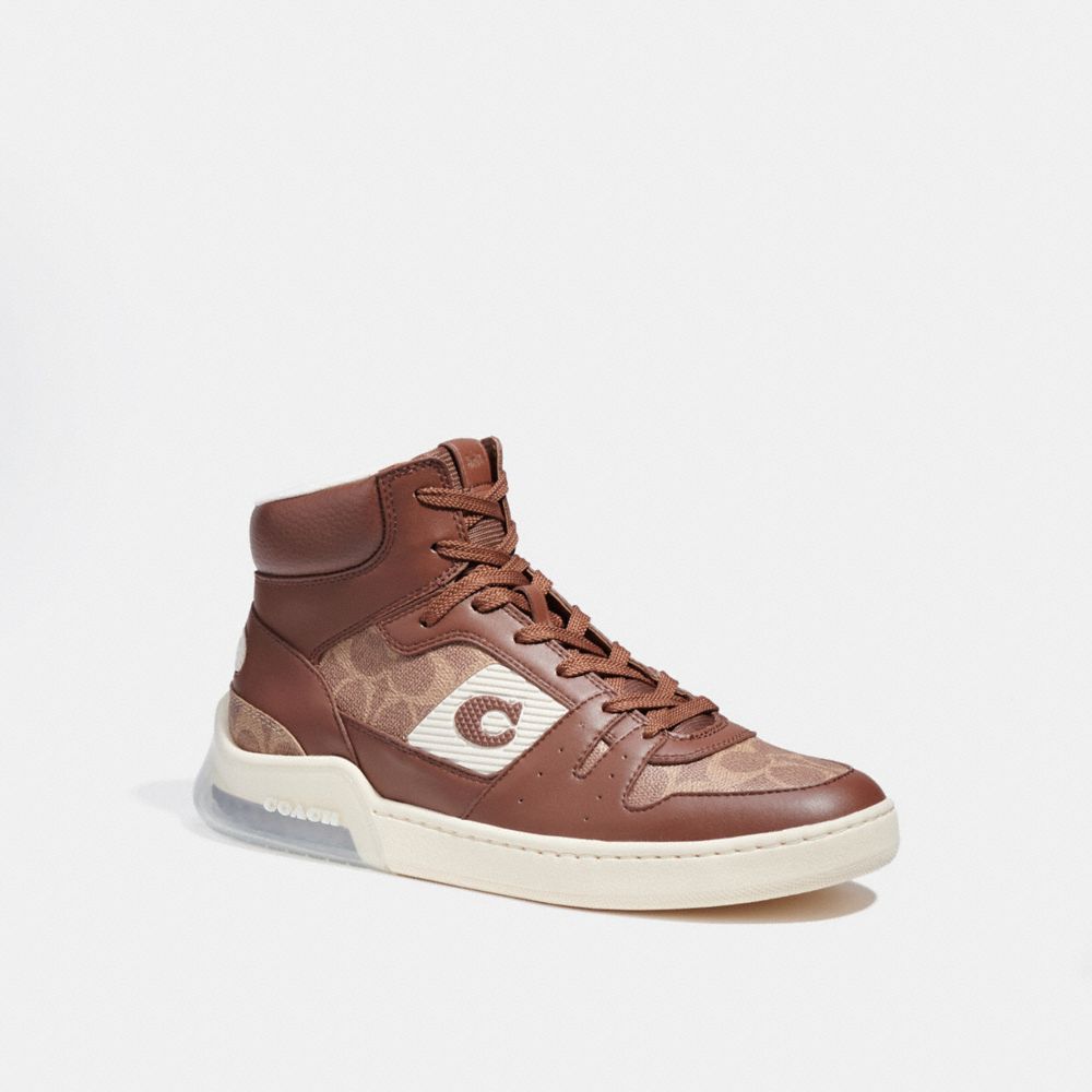 COACH® | Citysole High Top Sneaker In Signature Canvas