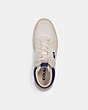 COACH®,CITYSOLE HIGH TOP SNEAKER,Leather,Chalk True Navy,Inside View,Top View