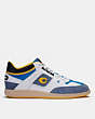 COACH®,CITYSOLE MID TOP SNEAKER,Suede/Leather/Nylon,Caribbean Blue Bright Maize,Angle View