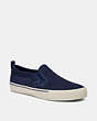 COACH®,CITYSOLE SKATE SLIP ON SNEAKER,Suede,COBALT,Front View