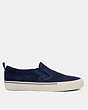 COACH®,CITYSOLE SKATE SLIP ON SNEAKER,Suede,COBALT,Angle View