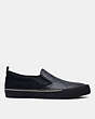 COACH®,CITYSOLE SKATE SLIP ON SNEAKER,Signature Coated Canvas/Fabric,Charcoal Black,Angle View