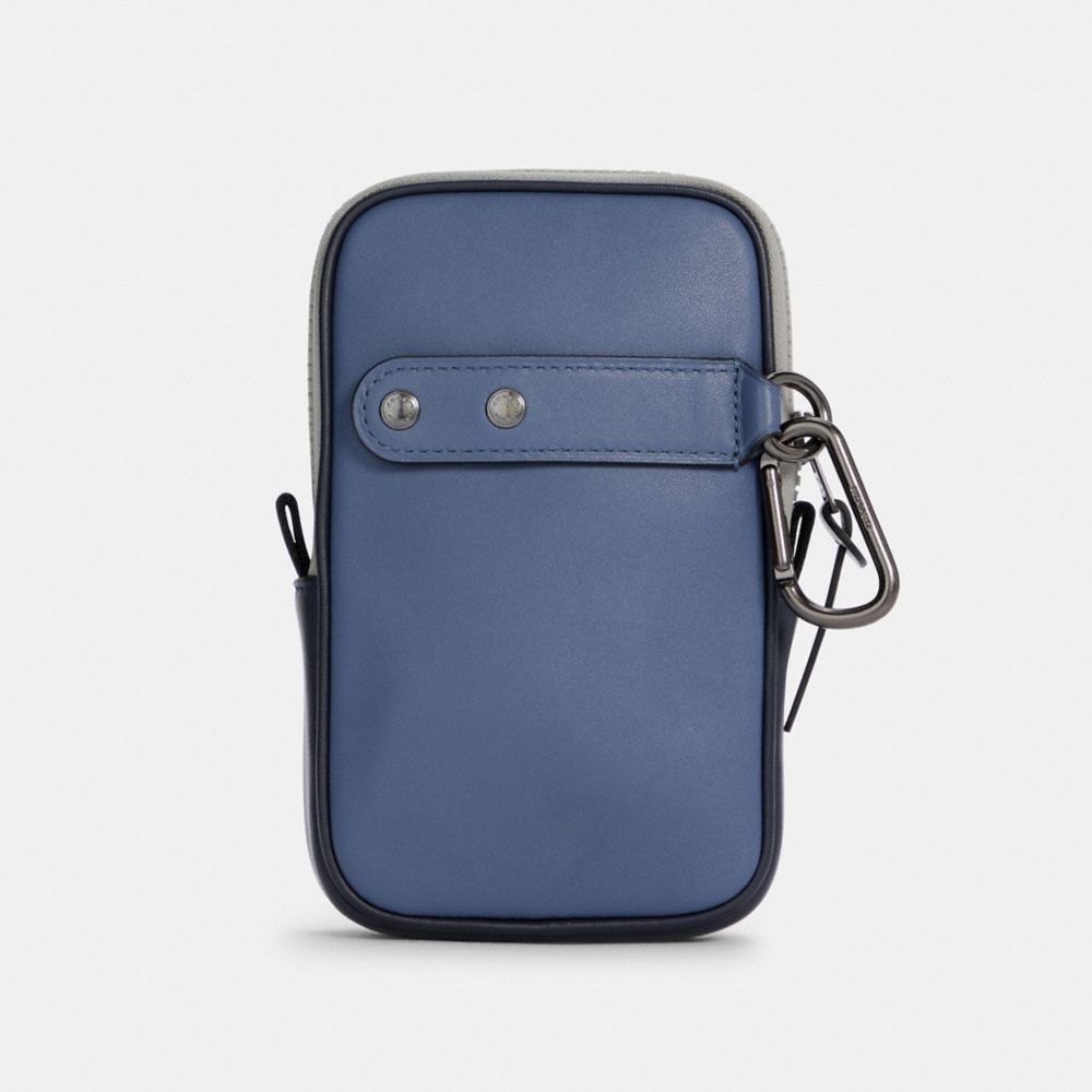 North/South Hybrid Pouch In Colorblock Signature Canvas