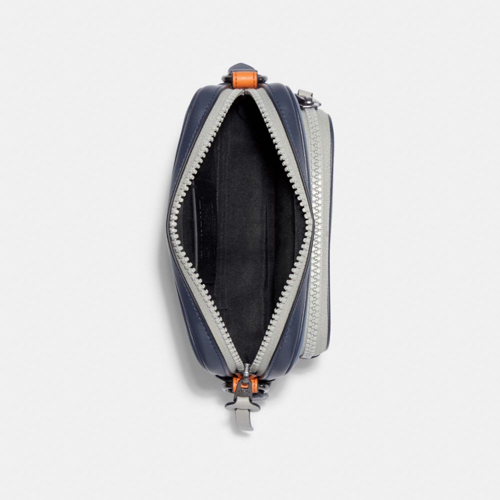 Mini Edge Double Pouch Crossbody In Colorblock Signature Canvas