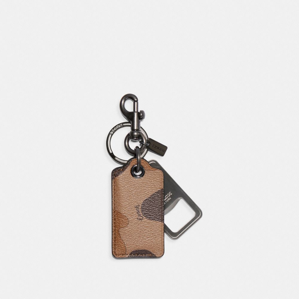 COACH Outlet Bottle Opener Key Fob With Camo Print