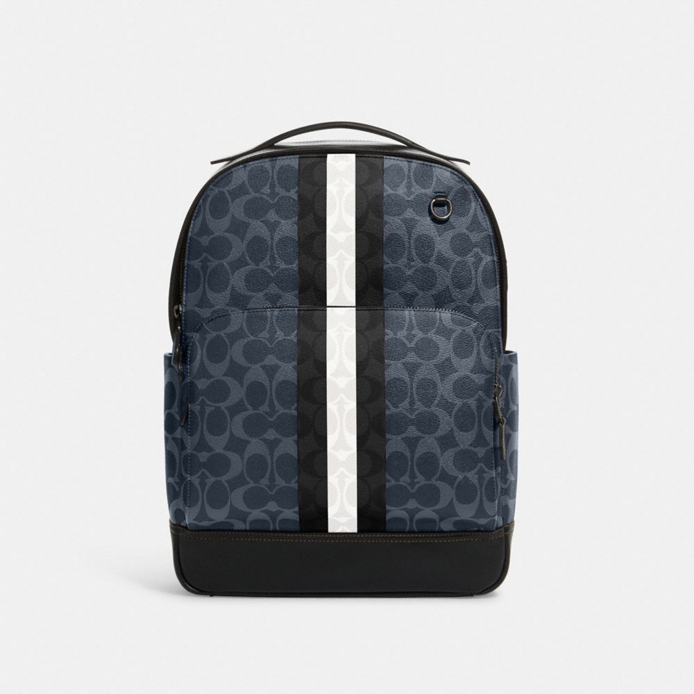 Shop Coach Laptop Sleeve In Signature Canvas With Coach Varsity