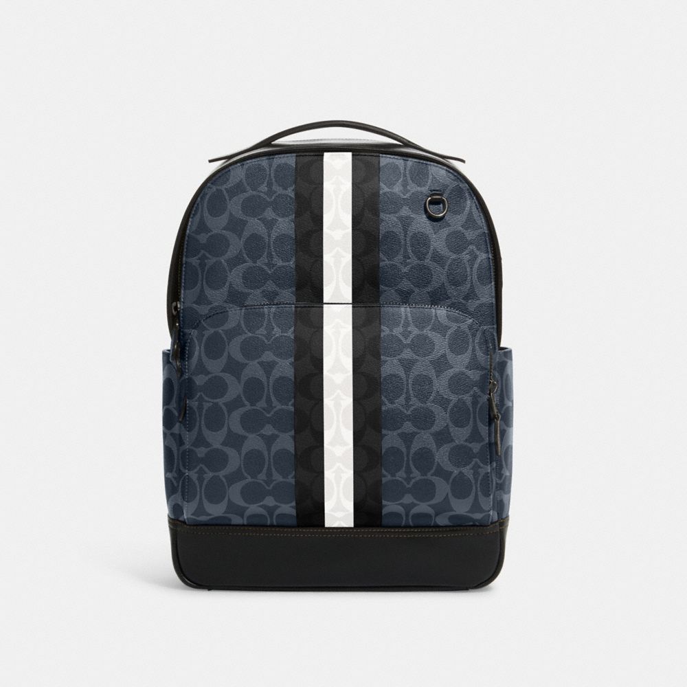 Coach Laptop Sleeve in Signature Canvas with Coach Varsity