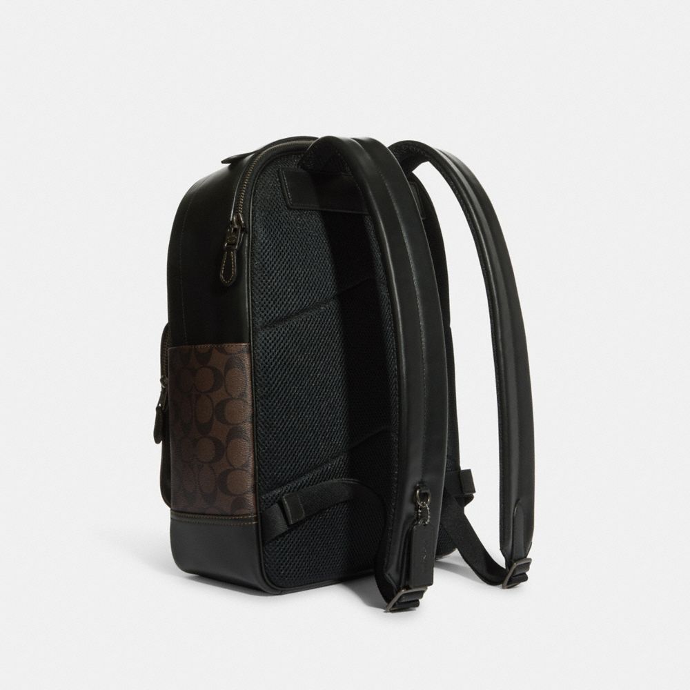 COACH® Outlet | Graham Backpack In Signature Canvas With Varsity