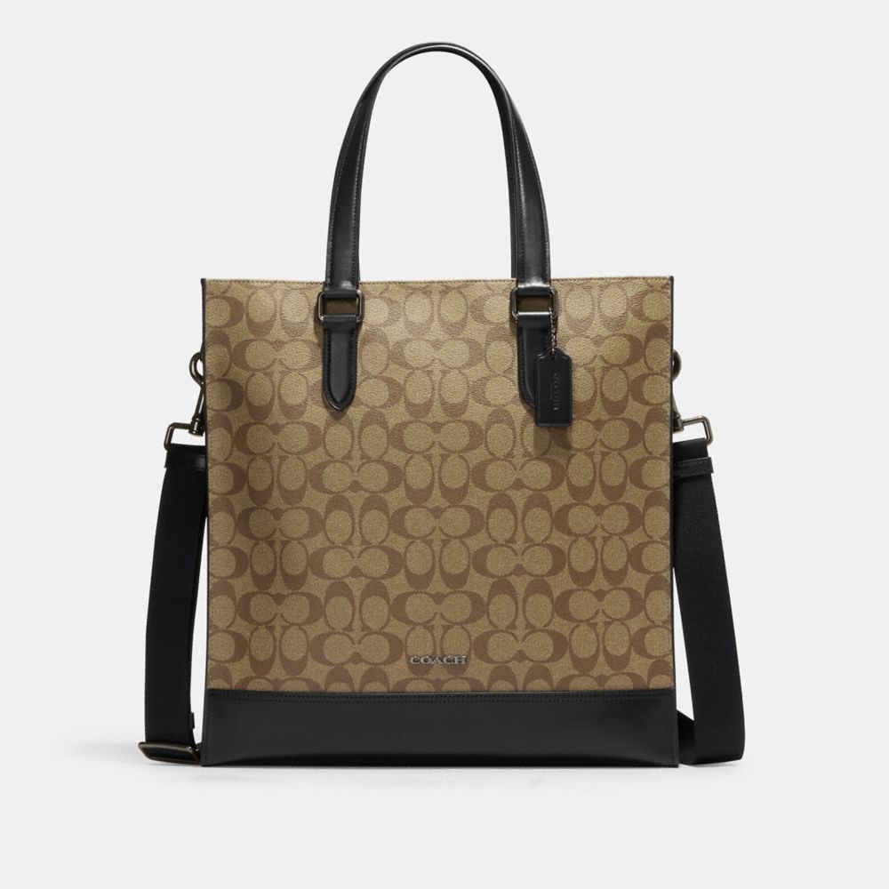 Coach Outlet Gallery Tote in Signature Canvas - Brown