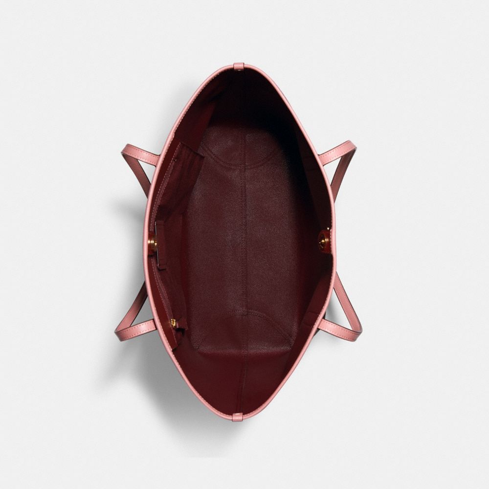 City Tote Bag In Signature Canvas With Heart Floral Print