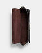 COACH®,GEORGIE SADDLE BAG,Pebbled Leather,Medium,Gold/Black,Inside View,Top View