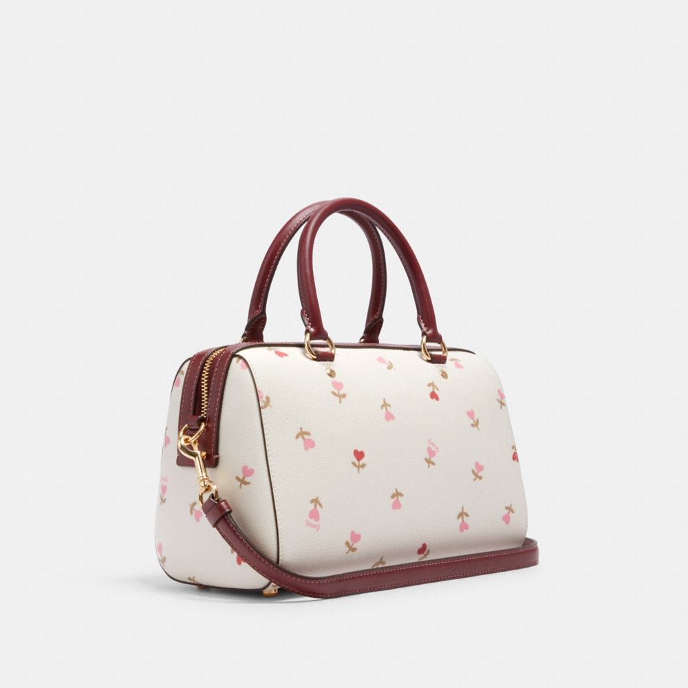 COACH Outlet Rowan Satchel With Heart Floral Print